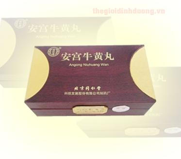 An cung ngưu hoàng hoàn trung quốc hộp màu nâu 2 viên