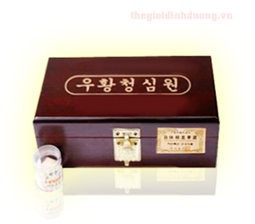 An cung ngưu hoàng hoàn hộp gỗ màu nâu sẫm - Hàn Quốc